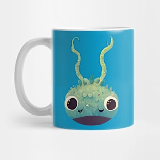 Green Cute Sea Monster Mug